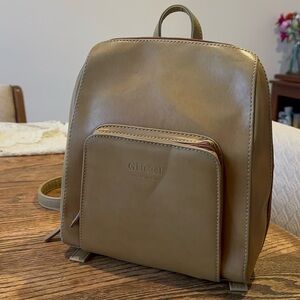 Tan Leather Backpack